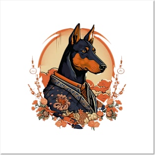 Doberman Pinscher Samurai Posters and Art